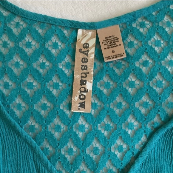 NWOT ~ Bright Blue High-Low Cotton Dress - Picture 4 of 10